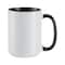Craft Express 6ct. 15oz. Black Sublimation Two Tone Mugs
